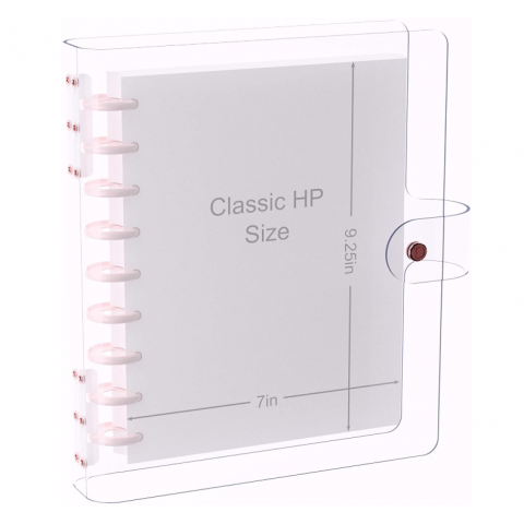 DISCAGENDA CLARITY CLEAR SEE THROUGH PVC PLANNER COVER - DISCBOUND-ROSEGOLD, CLASSIC HP SIZE